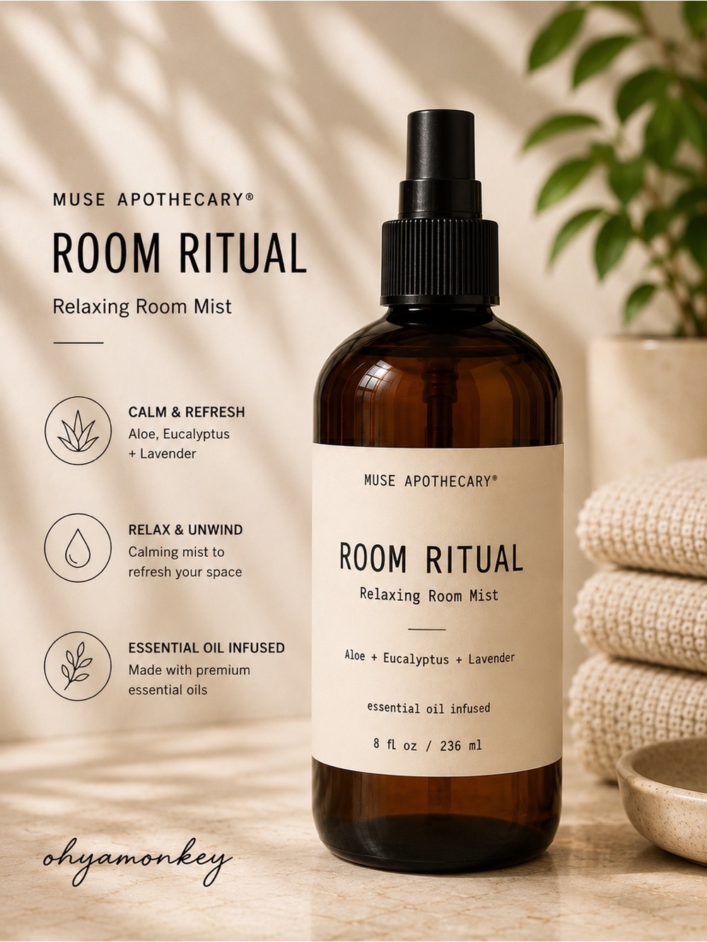Muse Apothecary Room Ritual Relaxing Room Mist
